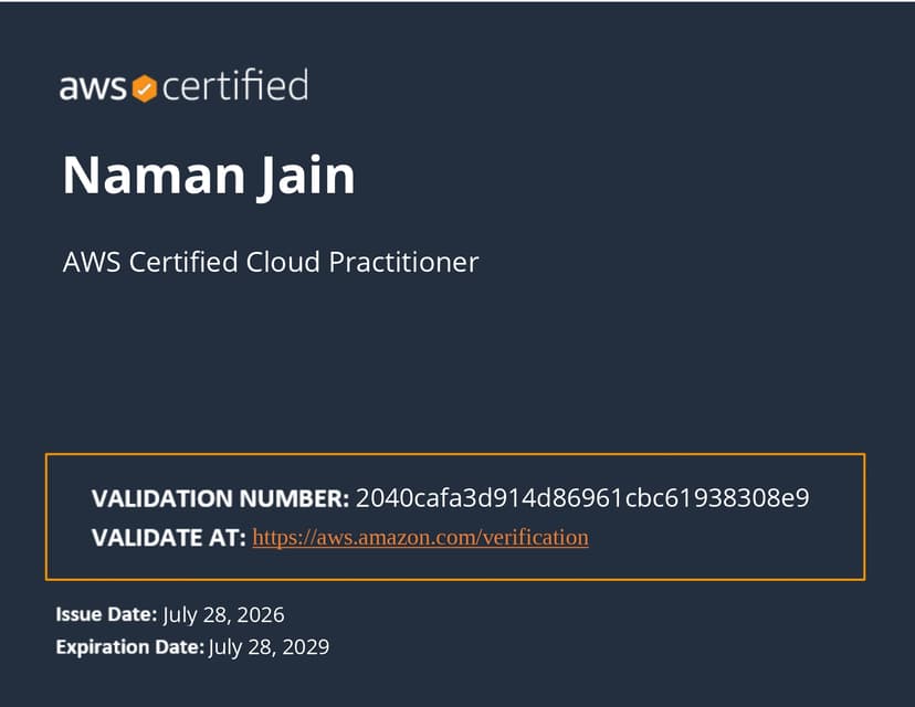 AWS Certified Cloud Practitioner